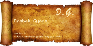 Drabek Gyoma névjegykártya
